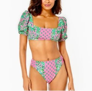 NWT Lilly Pulitzer Pink Shandy OH Diamond Girl Bikini Set 12/10